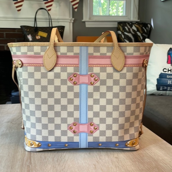 Louis Vuitton Damier Azur Summer Trunks & Bags Neverfull MM🌟LE🌟PRISTINE🌟 - Picture 2 of 15